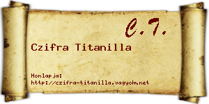 Czifra Titanilla névjegykártya